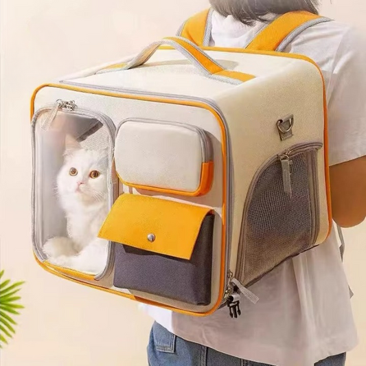 Spacious Pet Travel Backpack for Cats & Dogs
