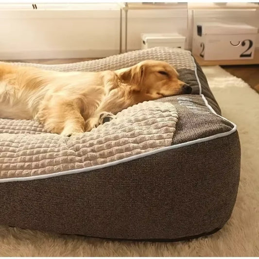 Orthopedic Dog Sofa Bed with Plush Raised Edge