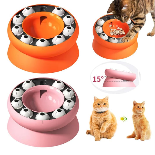 Rotating Slow Feeder Toy for Cats
