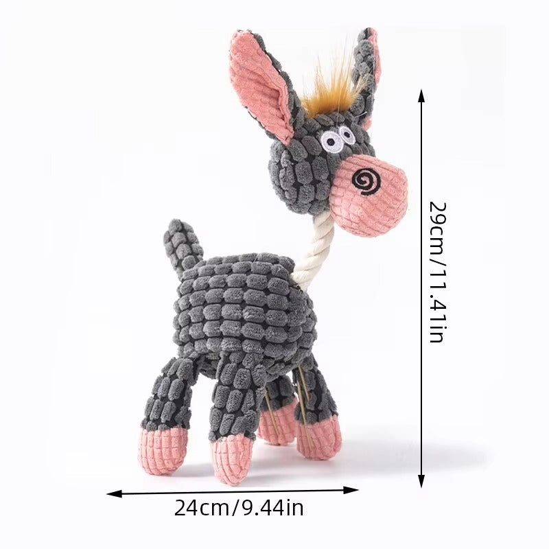 Plush Donkey Dog Toy
