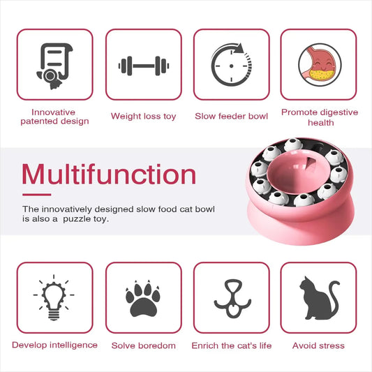 Rotating Slow Feeder Toy for Cats