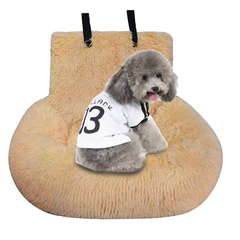 Plush Dog Car Seat Bed