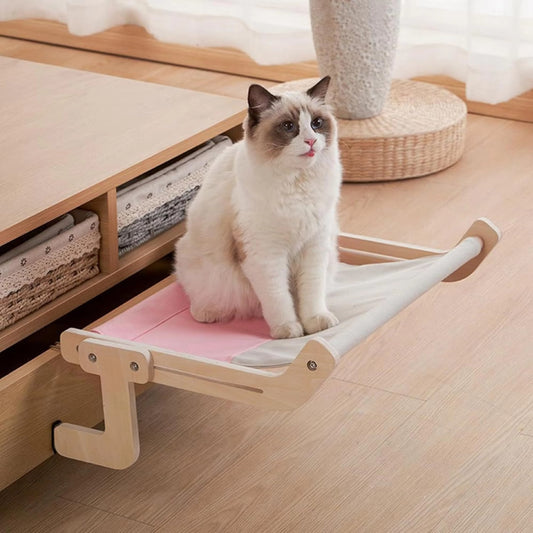 Cozy Wooden Hammock for Cats