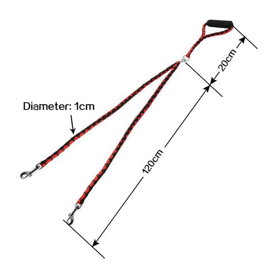 Double Dog Leash with Padded Handle