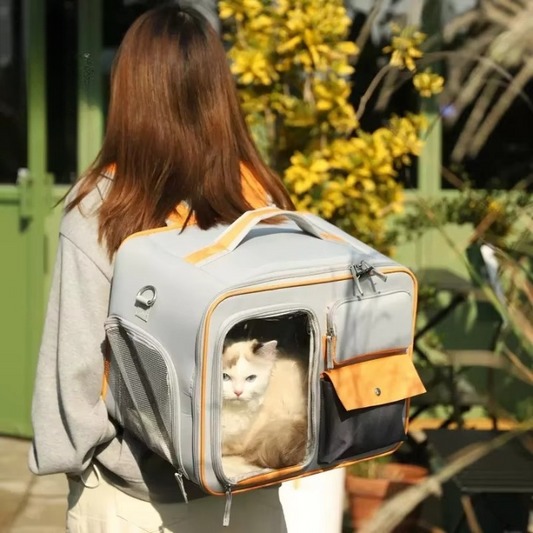 Spacious Pet Travel Backpack for Cats & Dogs