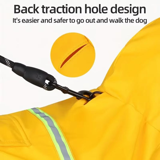 Stylish Hooded Raincoat for Dogs