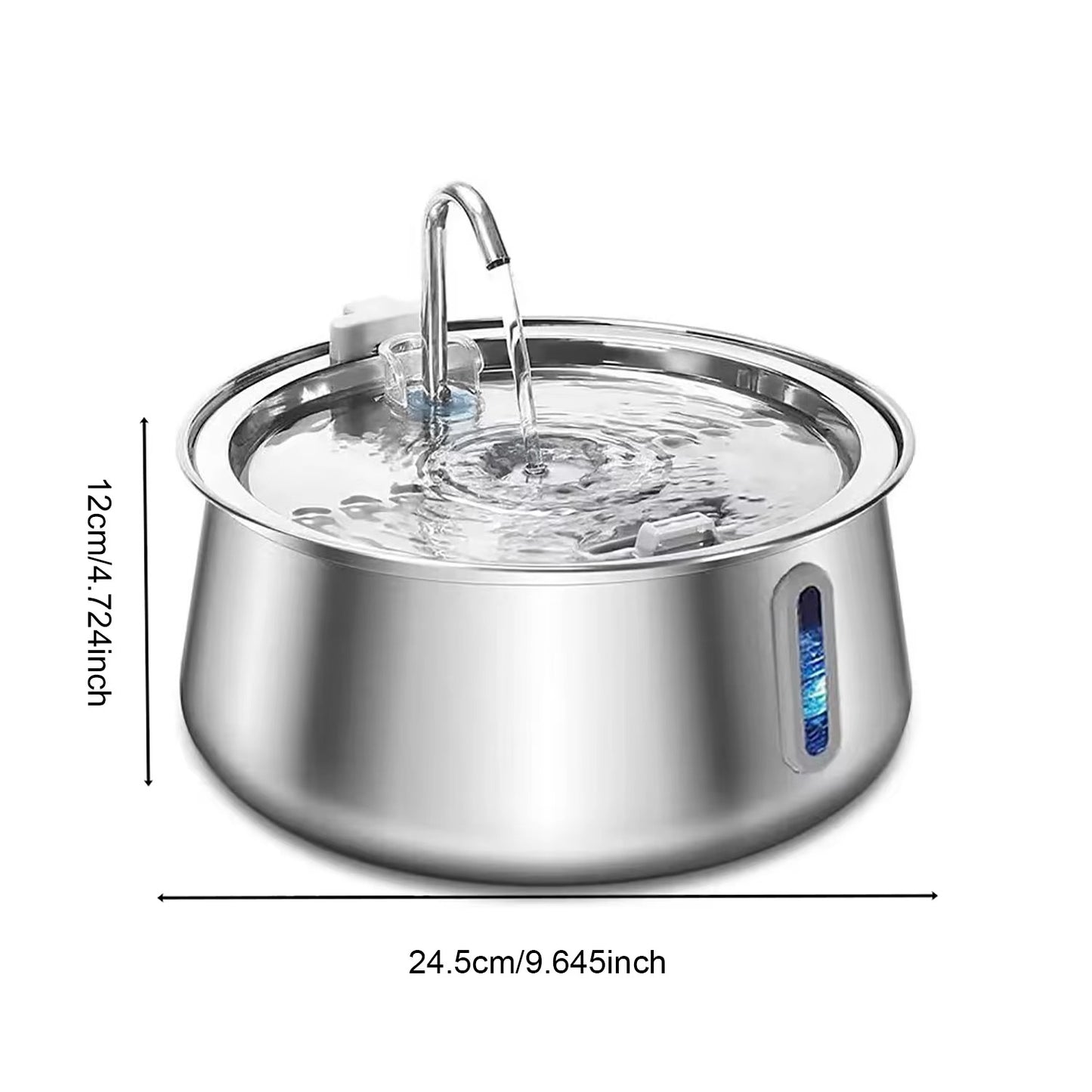 Premium Stainless Steel Pet Water Fountain Set