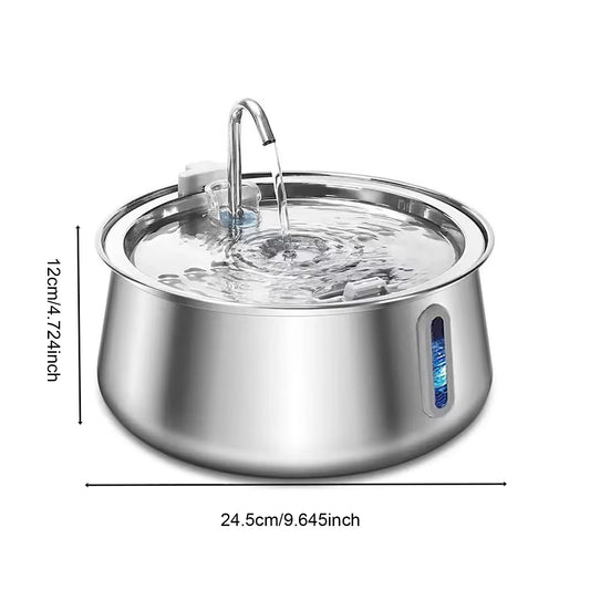 Premium Stainless Steel Pet Water Fountain Set