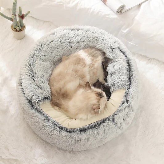 Stress Relief Pet Bed for Cats and Small Dogs