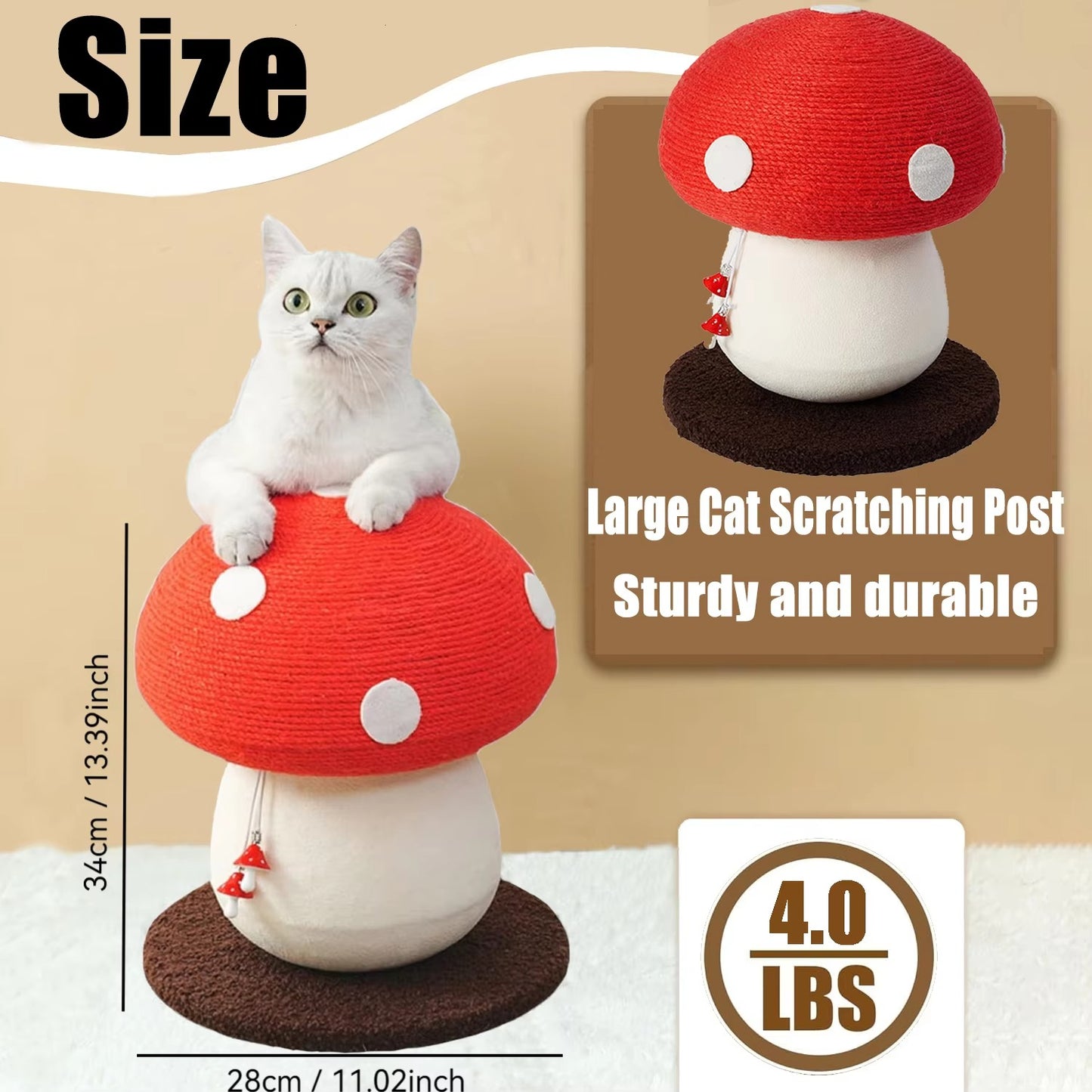 Mushroom Cat Scratching Post