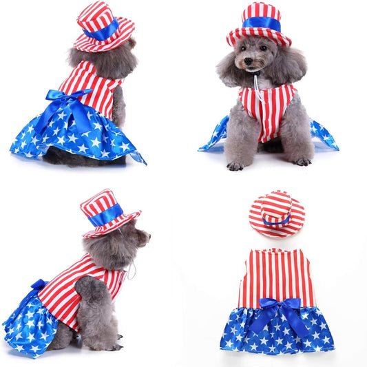4th of July USA Outfit for Cats & Small Dogs