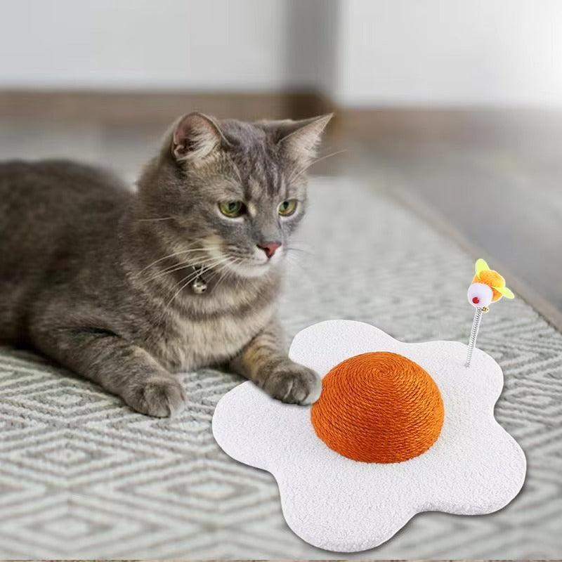 Egg-Inspired Cat Scratcher