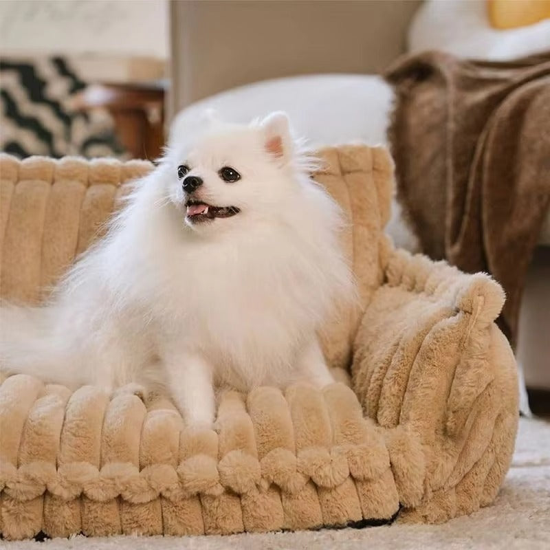 Plush Pet Sofa Bed (Pillow Not Included)