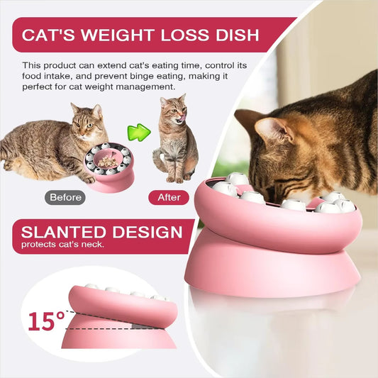 Rotating Slow Feeder Toy for Cats