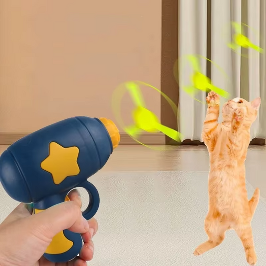 Cat Toy Launcher with 15 Flying Discs