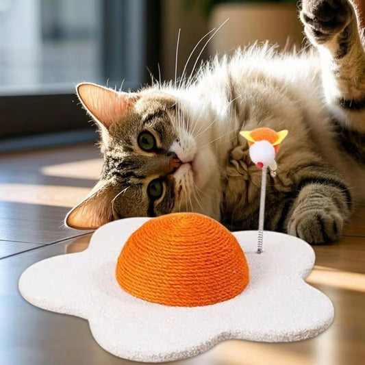 Egg-Inspired Cat Scratcher