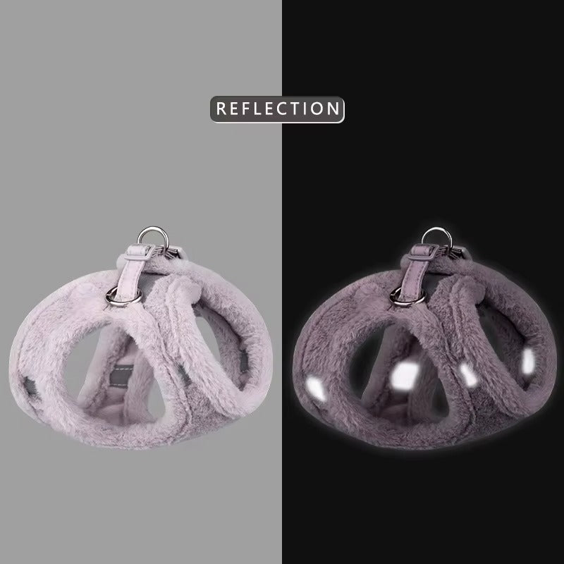 Luxury Plush Cat Harness & Leash Set
