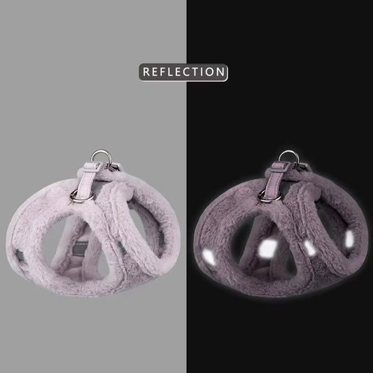 Luxury Plush Cat Harness & Leash Set