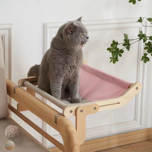 Cozy Wooden Hammock for Cats