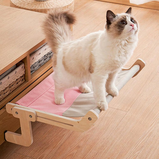 Cozy Wooden Hammock for Cats