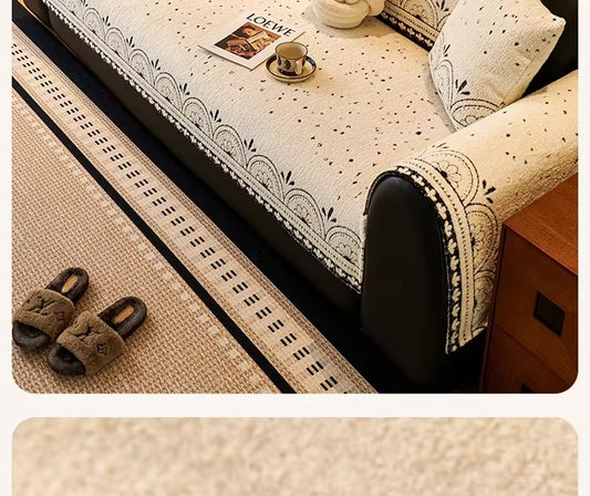 Pet-Friendly Plush Non-Slip Sofa Cover