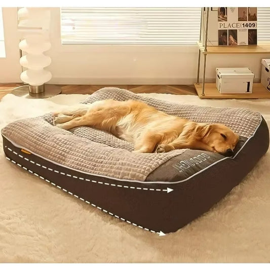 Orthopedic Dog Sofa Bed with Plush Raised Edge