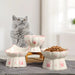 Cute Paw Design Ceramic Cat Bowls