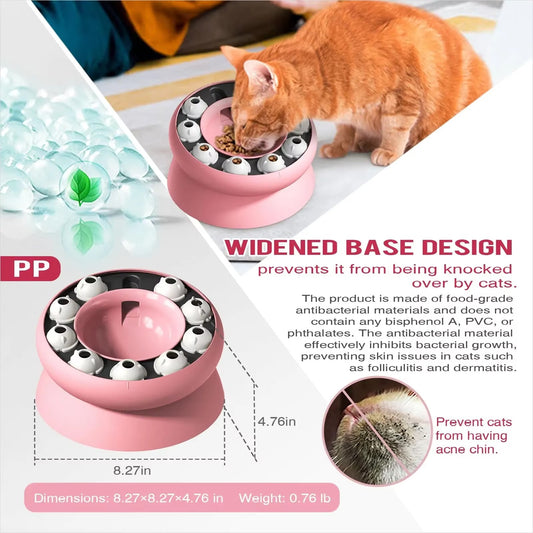 Rotating Slow Feeder Toy for Cats