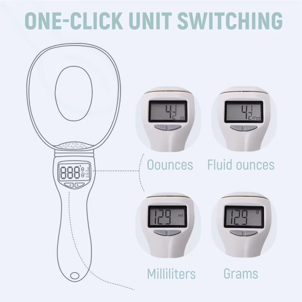Digital Pet Food Measuring Spoon for Cats & Dogs