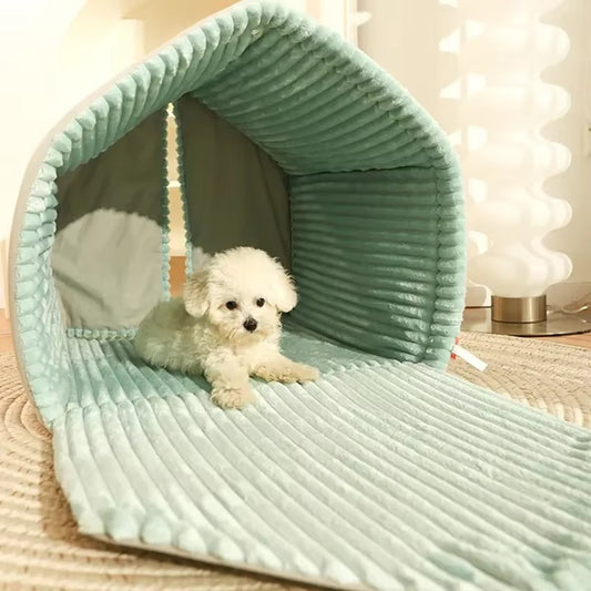 Dog House Tent with Soft Curtain Door