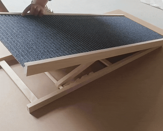 Versatile Wooden Dog Ramp with Grip Surface for Easy Access