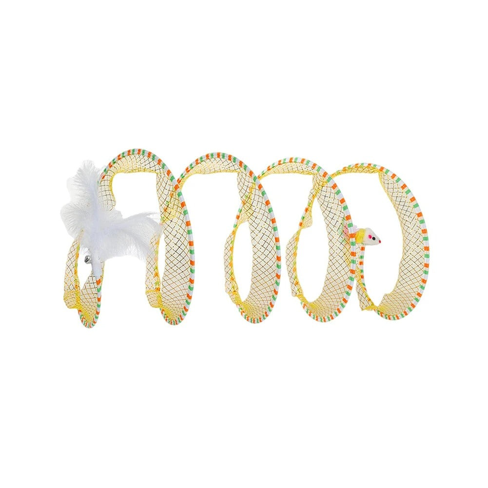 Whimsical Spiral Cat Play Tunnel for Endless Fun