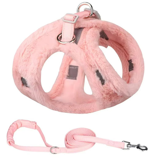 Luxury Plush Cat Harness & Leash Set