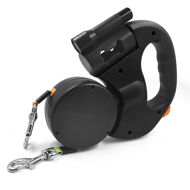 10-ft Retractable Double Dog Leash