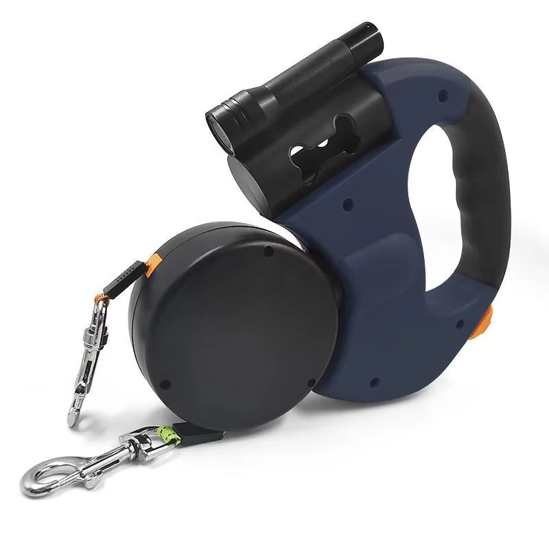 10-ft Retractable Double Dog Leash