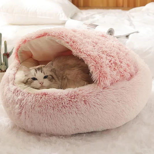 Stress Relief Pet Bed for Cats and Small Dogs