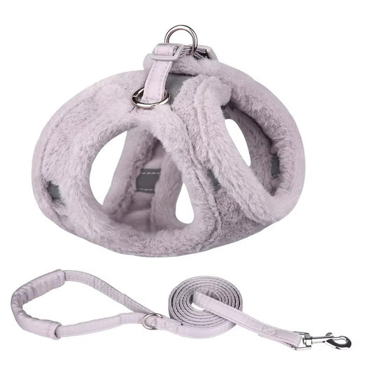 Luxury Plush Cat Harness & Leash Set