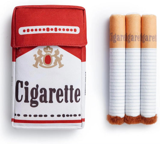 Cigarette Box Plush Dog Toy Set