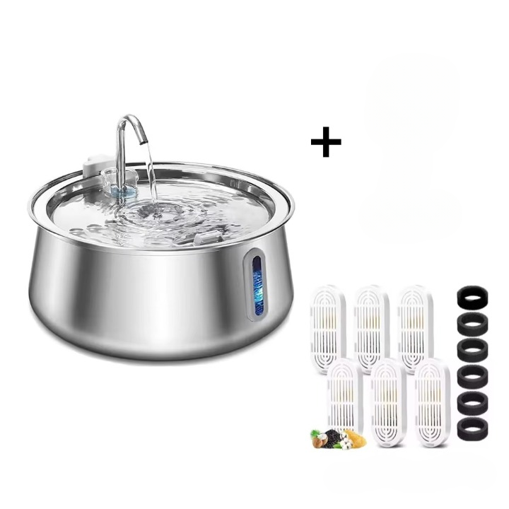Premium Stainless Steel Pet Water Fountain Set