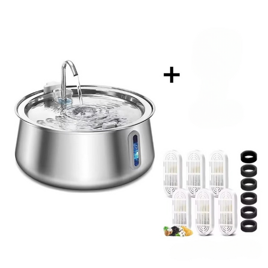 Premium Stainless Steel Pet Water Fountain Set