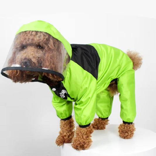 Dog Raincoat with Clear Hood