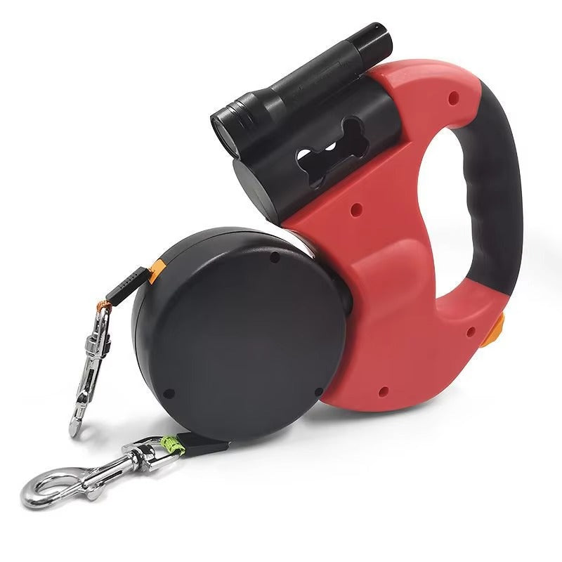 10-ft Retractable Double Dog Leash