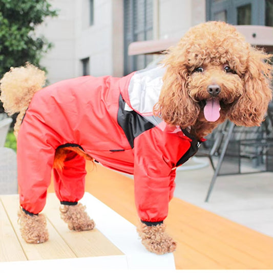 Dog Raincoat with Clear Hood