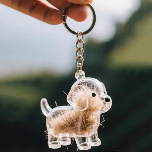 Cat Fur Keepsake Keychain