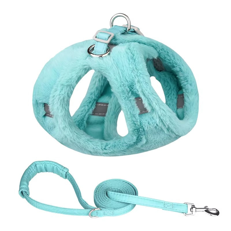 Luxury Plush Cat Harness & Leash Set