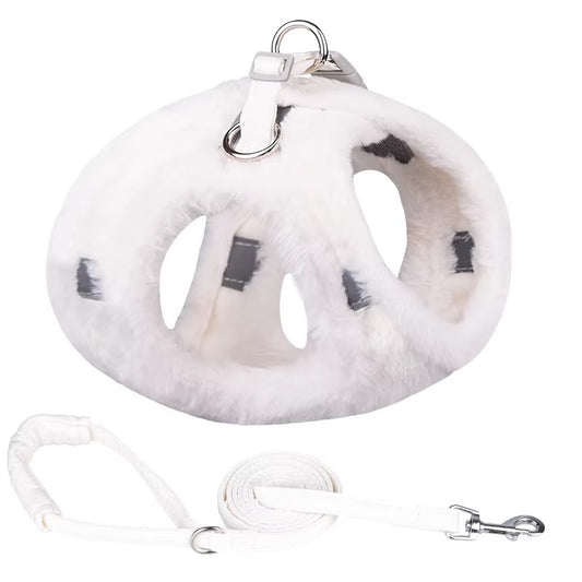 Luxury Plush Cat Harness & Leash Set